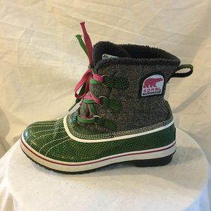 Sorel Snake Skin Print Ankle Snow Boot